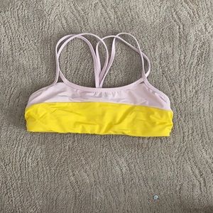 pink and yellow athleta bikini top ‼️